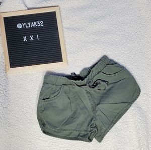 Khaki Drawstring Shorts